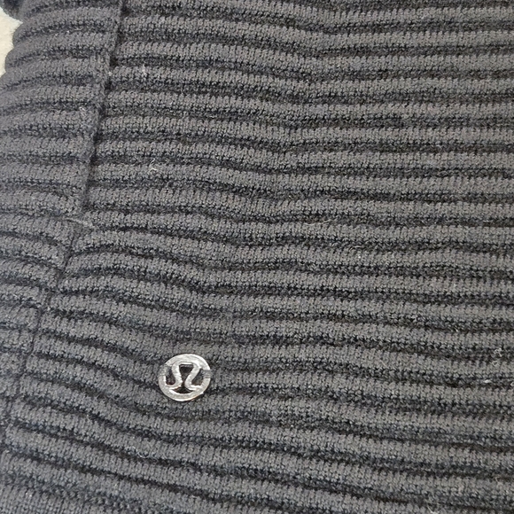 Lululemon Black Merino Wool Open Front Cardigan Ribbed Women’s Size 6 - Picture 5 of 6
